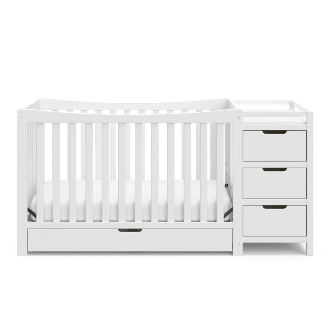 Remi All-in-One Convertible Crib Drawer Attached Changing Table