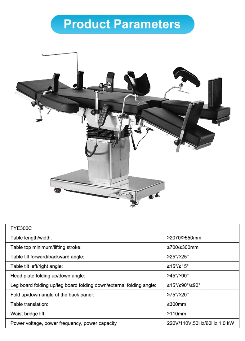 Fye300c Electrical Surgical Table Mechanical Operating Theatre Table