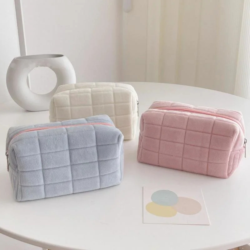 New Japanese Pillow Soft Unique Design Pochettevelvet Makeup Bag