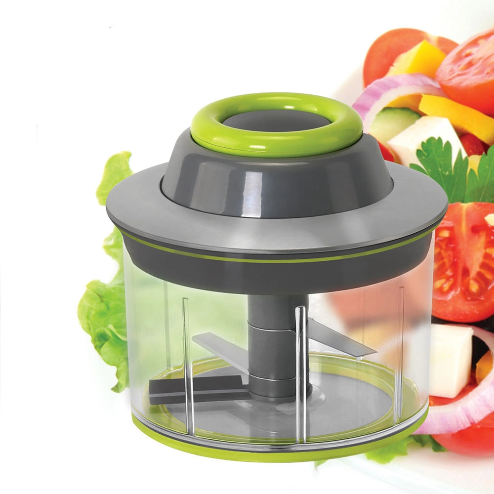 Kitchen Gadgets Vegetable Cutter Hand Pull Food Chopper with 3 Blades