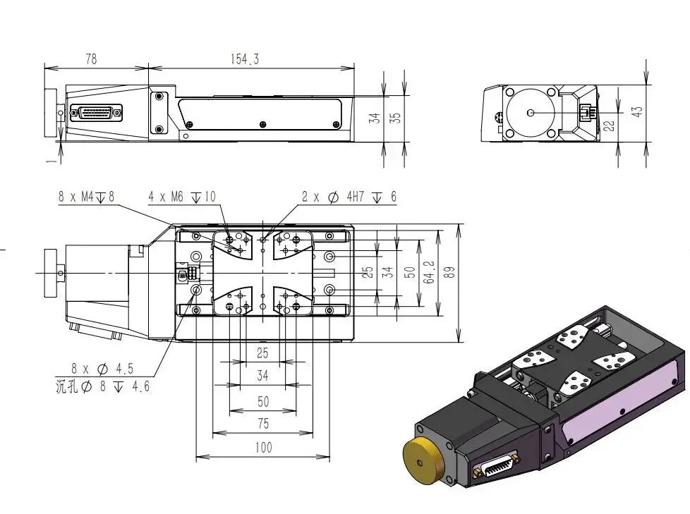 Precision Grinding Linear Sliding Tablept-Gd180