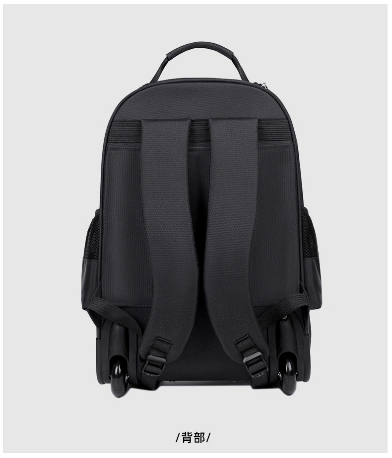 2024 Foreign Trade Trolley Backpack Multi-Functional Travel Backpack Universal Wheel Business Trip Short-Distance Luggage Bag Student School Bag