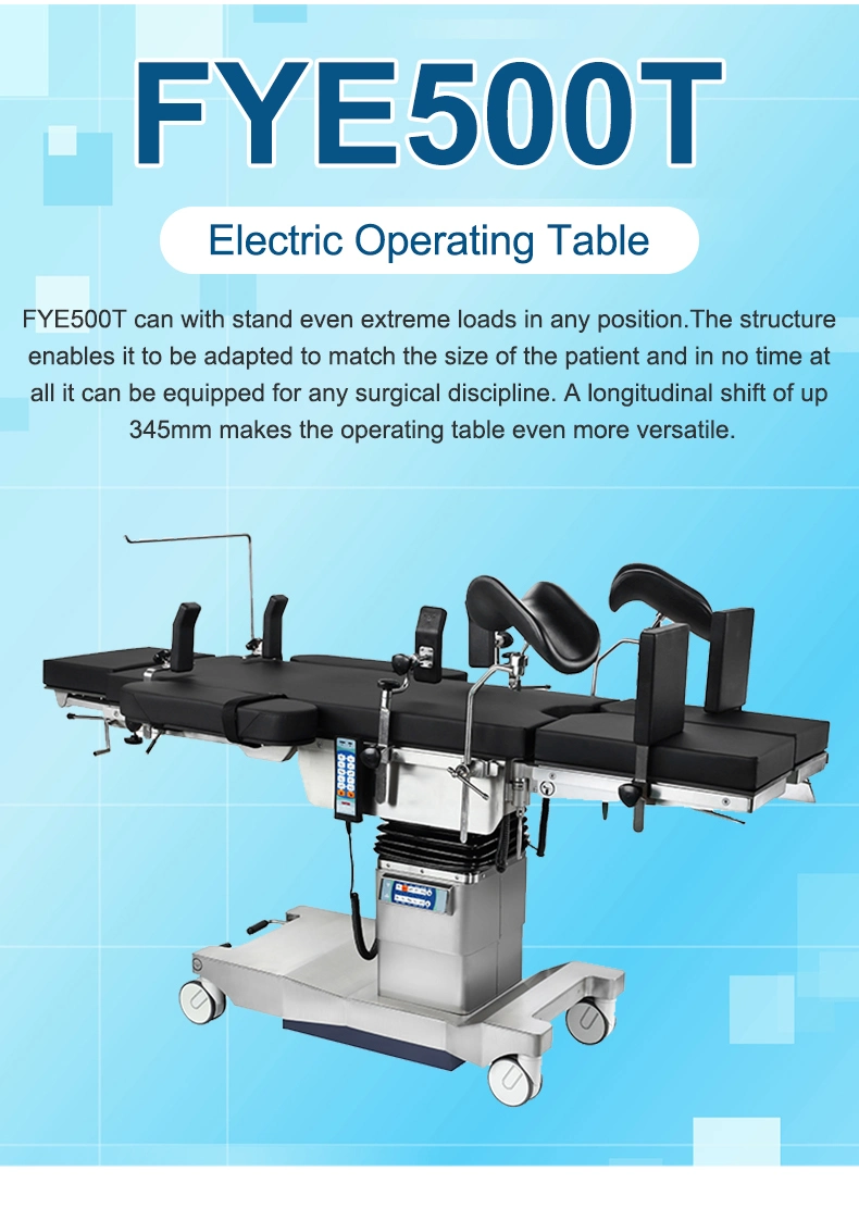 Professional Fye500t Electric Operating Table Surgical Ot Operating Room Table Orthopedic Operation Bed