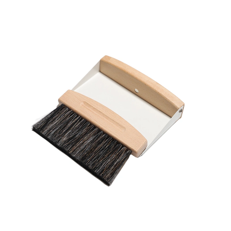 Promotional Factory Outlet Household Portable Wood Mini Desktop Table Dustpan Cleaning Brushes