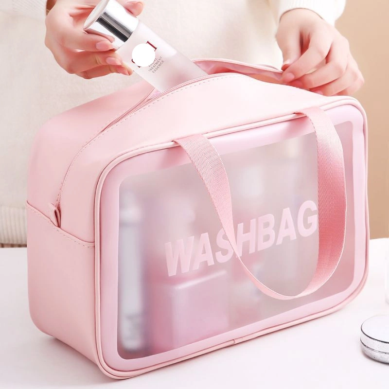 Toiletry Bag for Women Men, Translucent Waterproof Makeup Cosmetic Bag Travel Organizer for Accessories, Toiletries