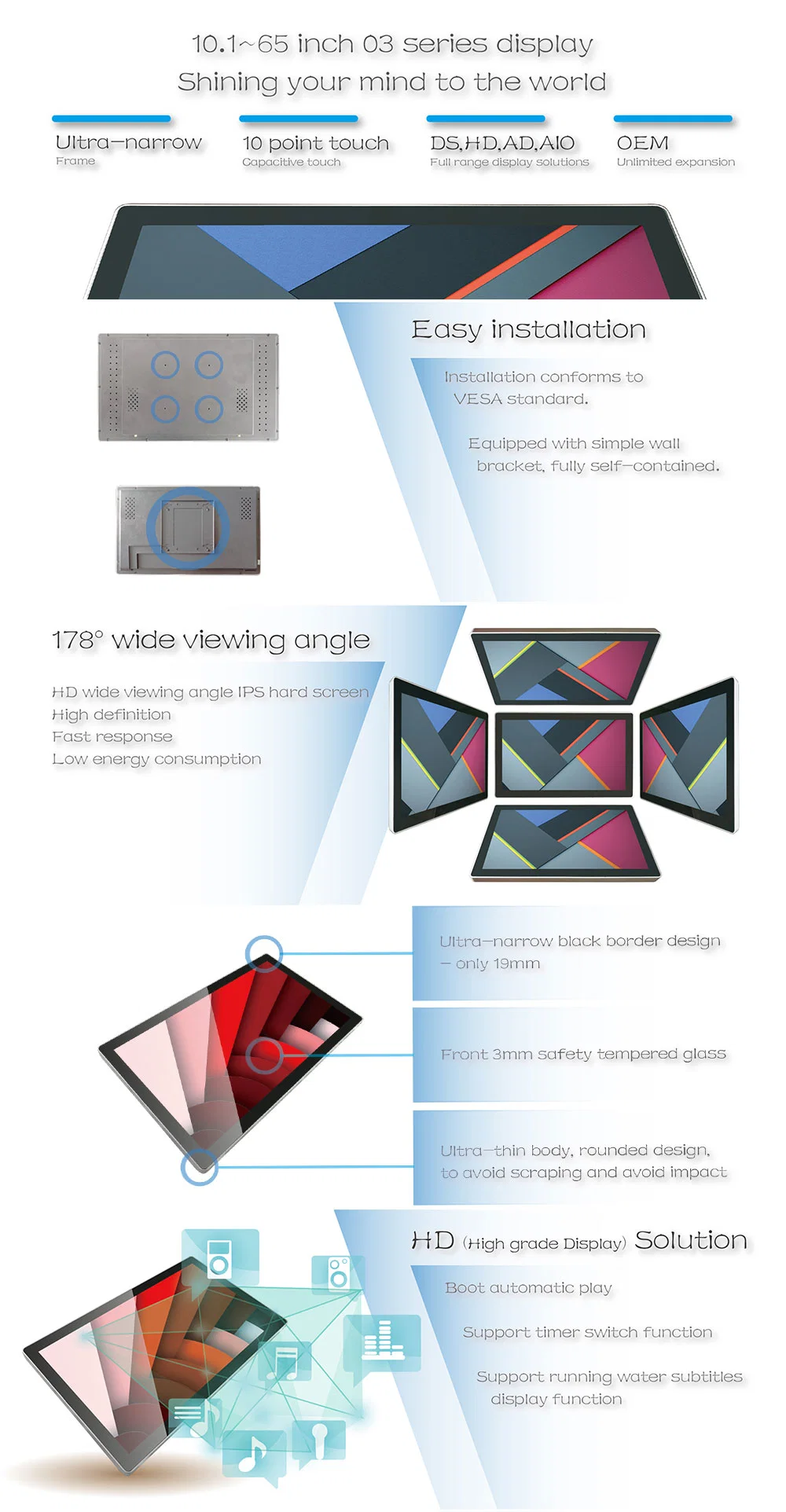 LED Digital Six video Media Bus Ad Player