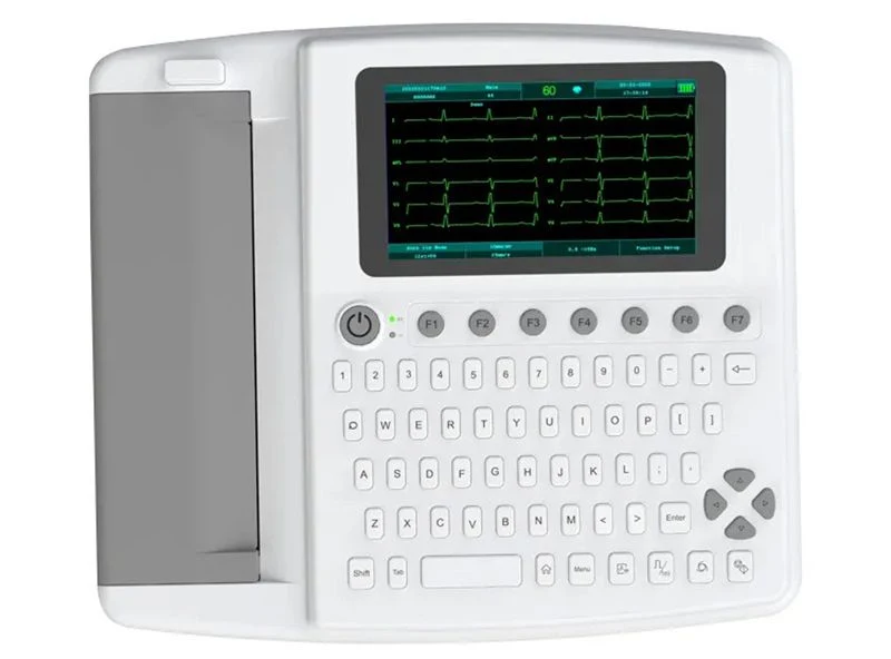 ECG Machine EKG Monitor Hospital Color Display Screen12 Channel Portable Device