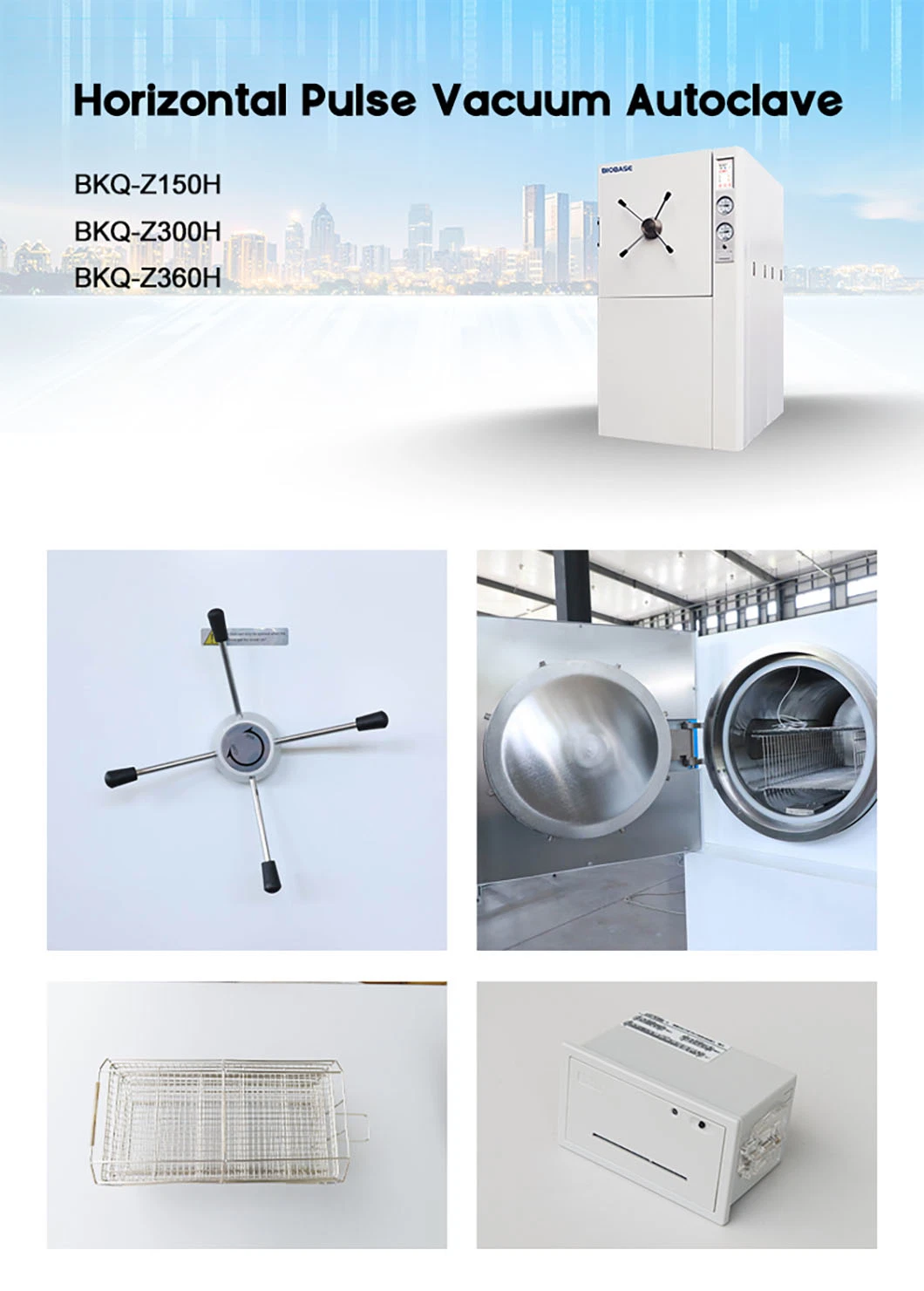 Biobase Class B Horizontal Pulse Vacuum Autoclave 150L Capacity Autoclave Machine