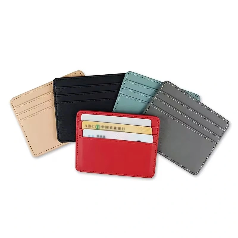 Promotional Custom Logo Cardholder Wholesale Business PU Leather ID Credit Card Holder