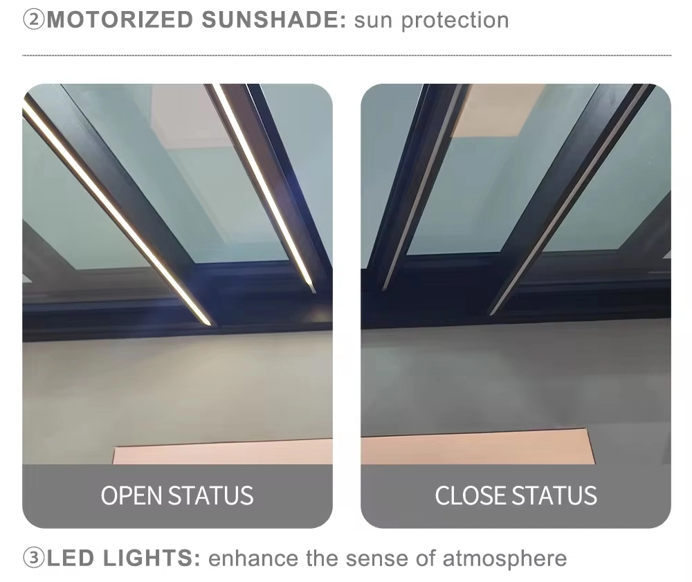 Smart Skylight House Aluminum Patio Cover Attached Porch Adding Gable to Sunrooms Glass Houses