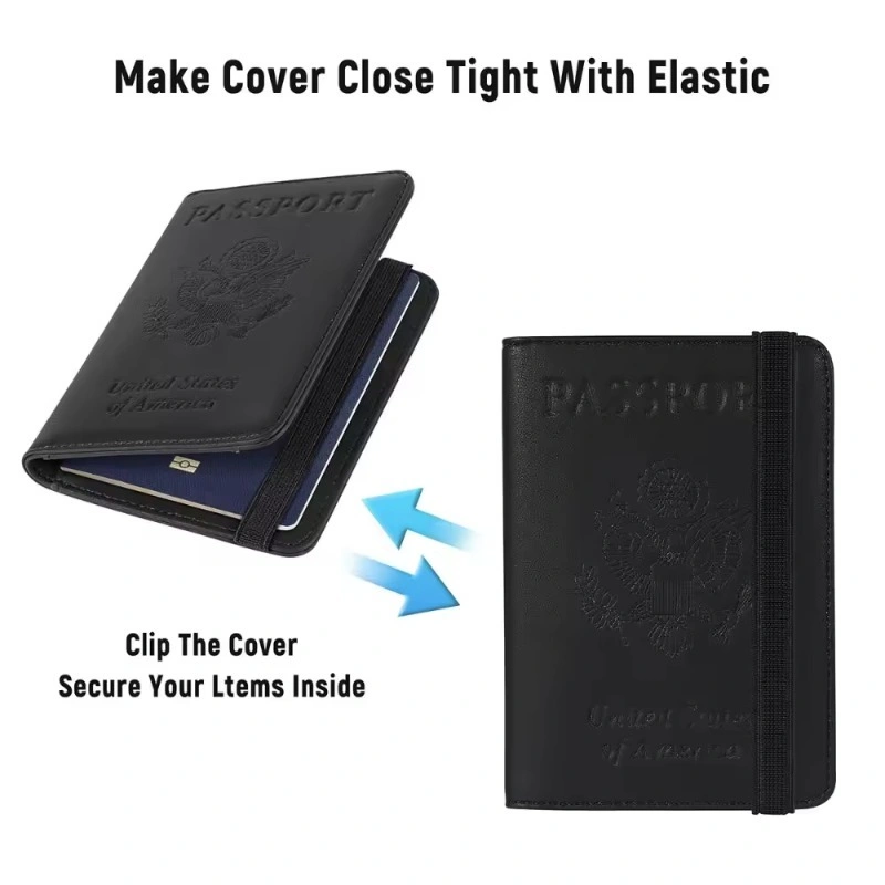 Promotional Cheap Price PU Leather Customized RFID Blocking Travel Wallet Passport Holder