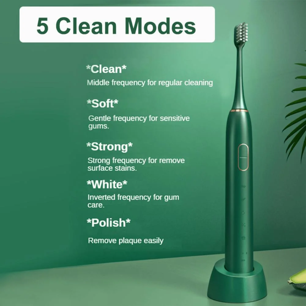 Rechargeable Head Case Ultrasonic Smart Dental Cleaner Sonic Electric Toothbrush