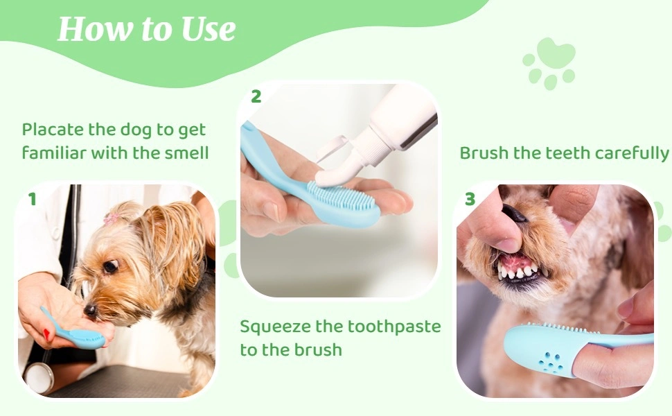 Hot Selling Pet Silicone Tooth Cleaning Care Finger Cover Cat Dog Mouth Toothbrush