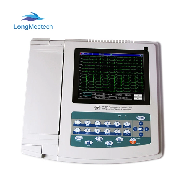 ECG1200g CE Touch Screen 12 Channel ECG Electrocardiogram Machineecg Machine