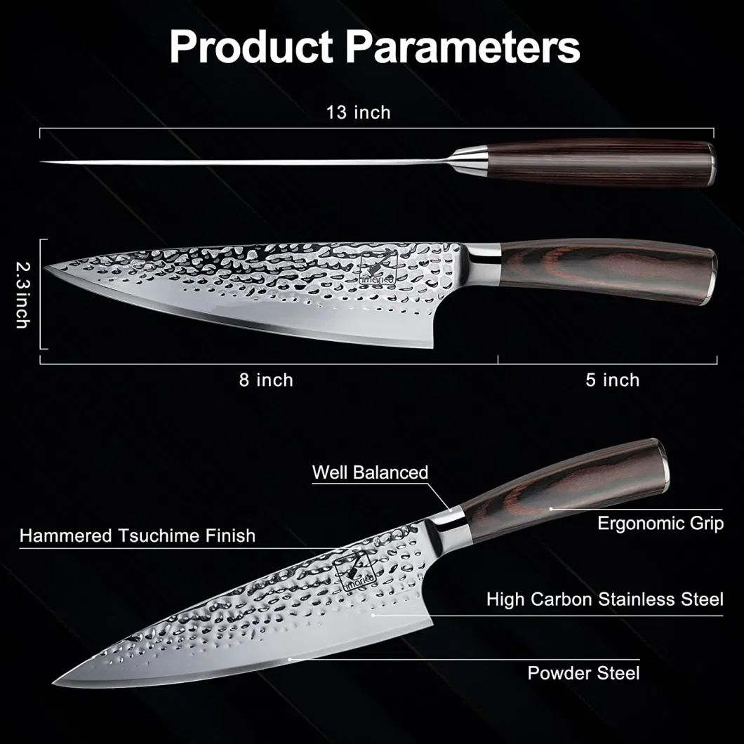 Stainless Steel Japanese Premium Sharp Cooking 8 Inch Damascus Chef Kitchen Knife