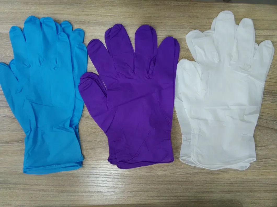 Disposable Factory Examination Powder Free CE Approved Nitrile Gloves