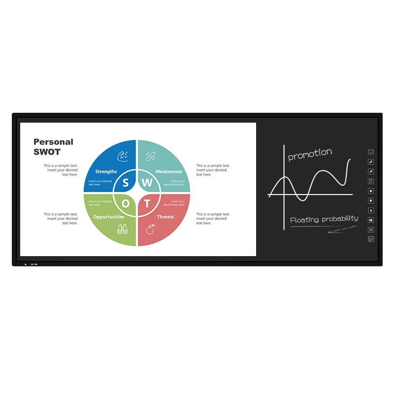 The Auto Show Shows Smart Whiteboard Demonstration Plus Writing Translation Remote Video Smart LED TV 77/94 Inch Factory Prices