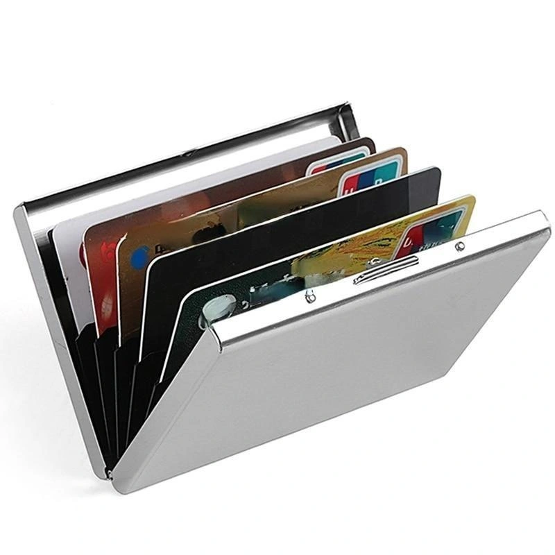 Promotional Fashion Aluminum Antimagnetic Card Holder Women Men Metal Business Card Holders