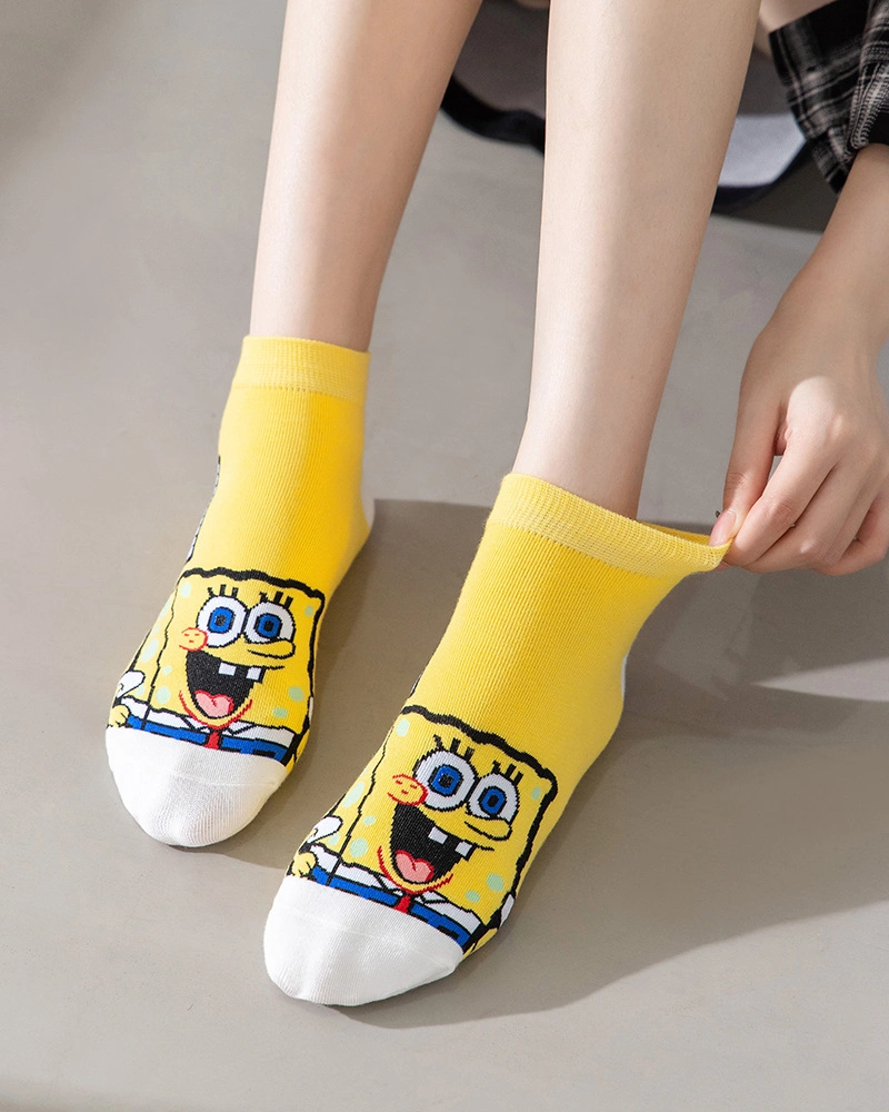 Knitting Cross-Border Sources Short Tube Japanese Cute Cartoon Trend Cotton Breathable Socks