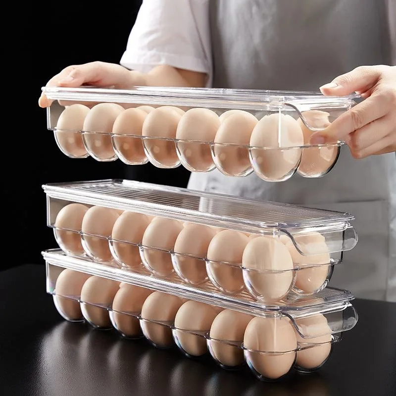 Transparent Multi-Layer Refrigerator Egg Storage Box Plastic Eggcontainer