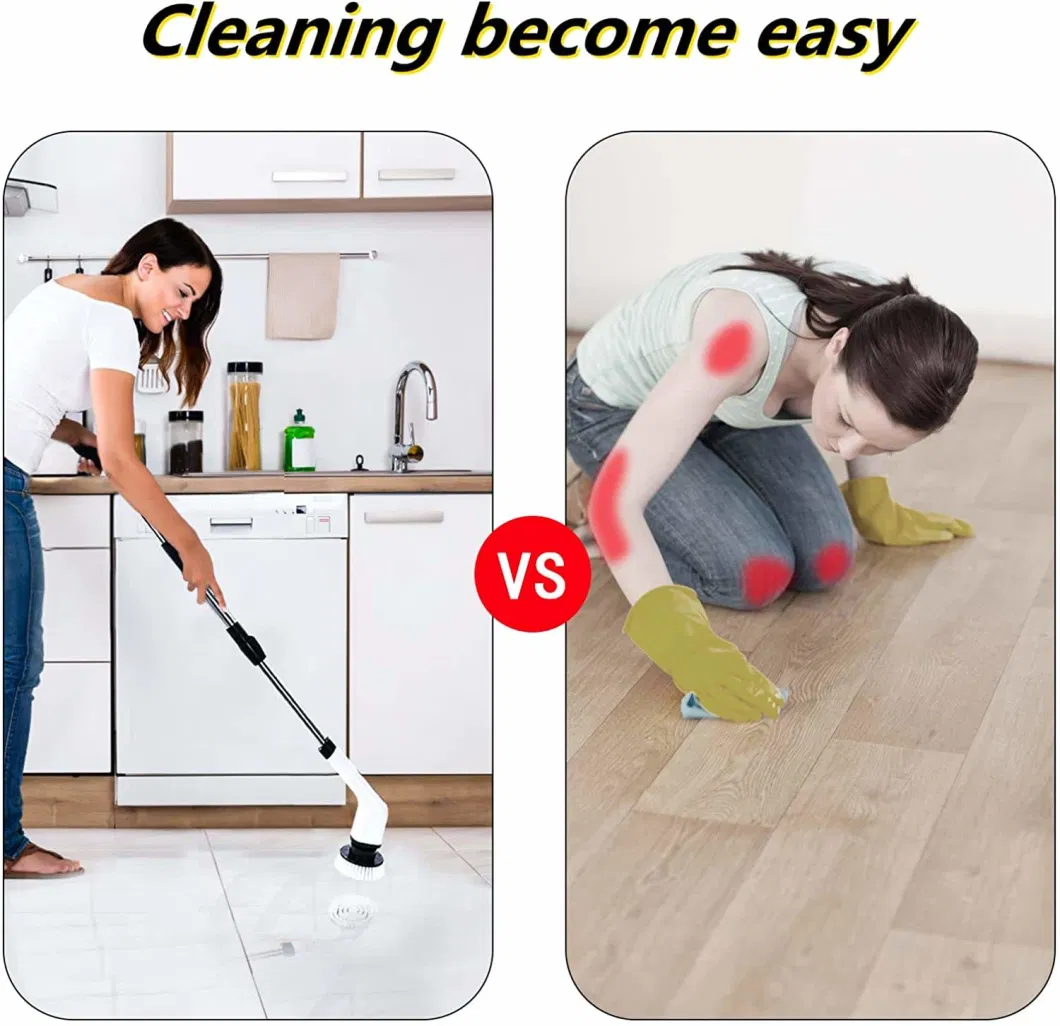 Rechargeable Electric Home Electric Wireless Cleaner Cleaning Brush