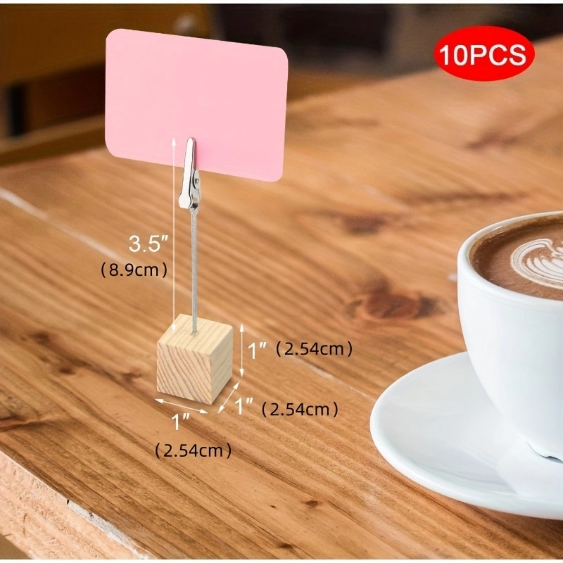 Promotional 10PCS Lightweight Cube Base Crocodile Clip Memo Holder