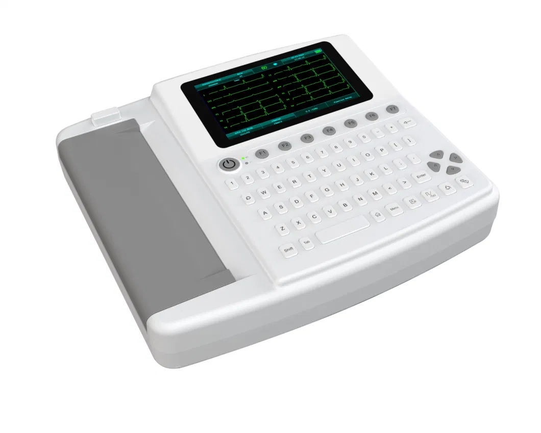 Touch Screen 7 Inch high Resolution 12 Leads ECG Machine