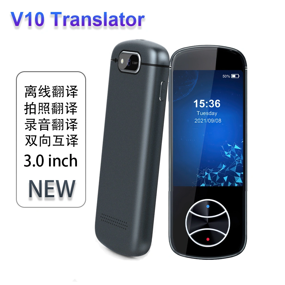 V10 Language Translator Device Portable 100+ Languages Two Way Instant Voice Smart Translation in Real-Time Offline/WiFi/Hotspot Accuracy Images Interpreter