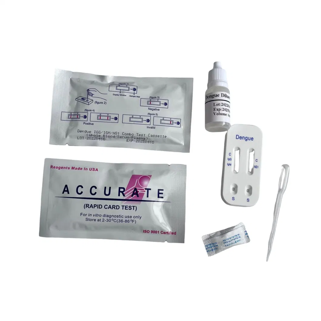 Best-Selling Medical Diagnostic Dengue Igm/Igg Rapid Test Kit for Whole Blood/Serum/Plasma at Home Colloidal Gold Test Kit