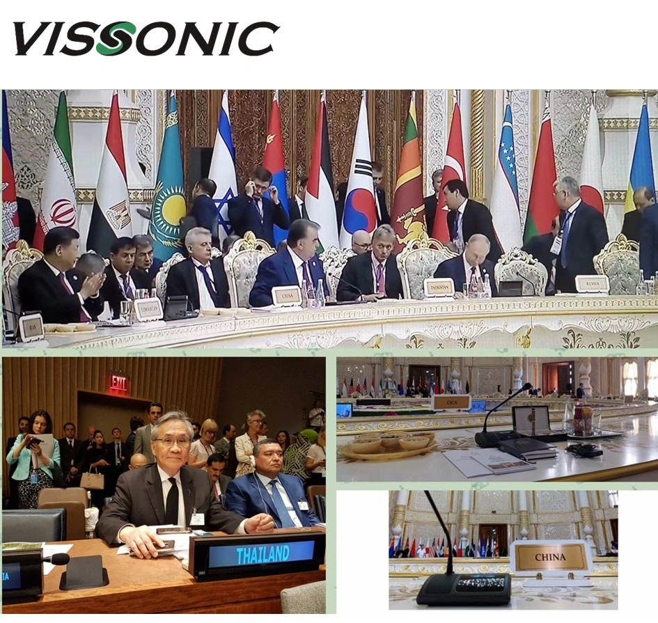 Vissonic Multimedia Paperless Wired Touch Screen Interpreter Conference Microphone Congress Solution