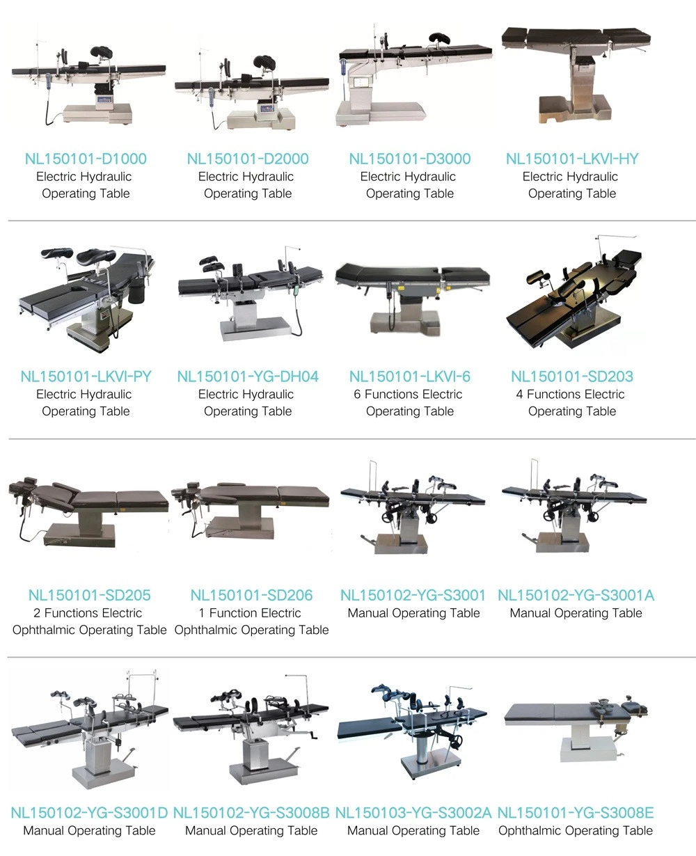 Manufacturer Wholesale Sale Price 4 Functions Electric Manual Operation Theatre Ot C-Arm X Ray Medical Operating Room Surgical Table