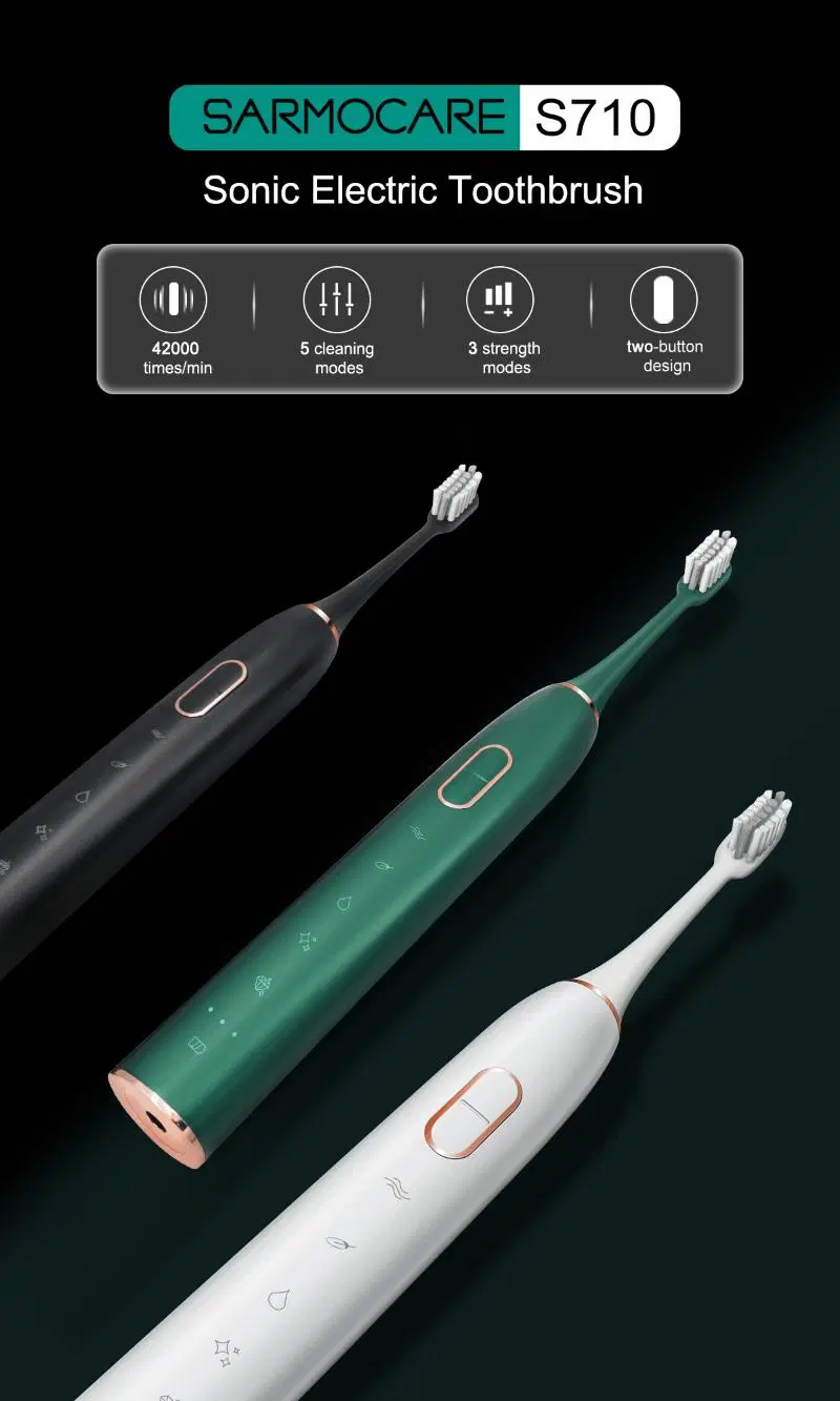 Rechargeable Head Case Ultrasonic Smart Dental Cleaner Sonic Electric Toothbrush