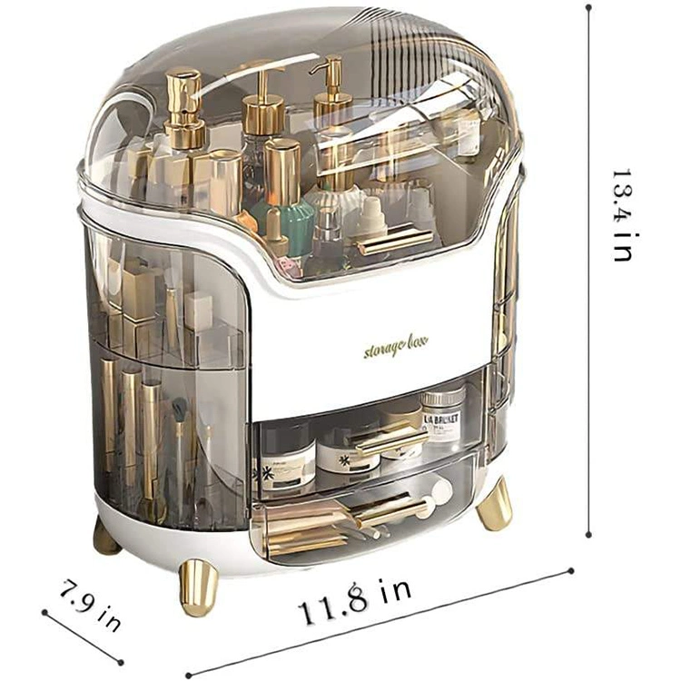 Dust Water Proof Cosmetic Drawers Display Case Makeup Organizer Storage Box
