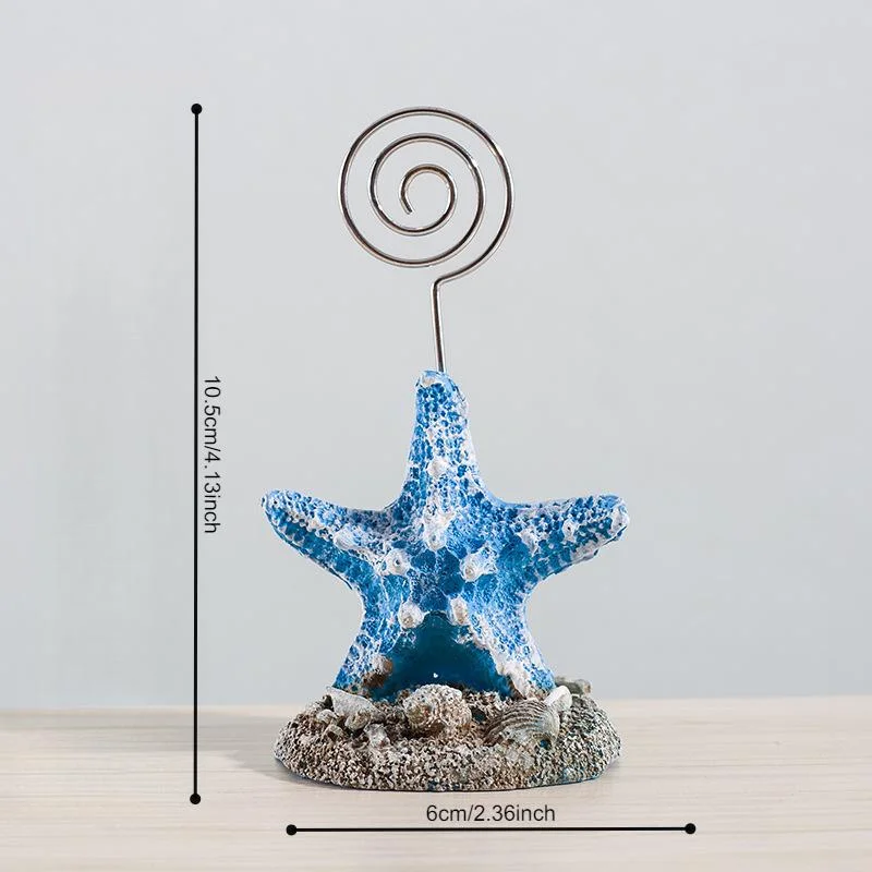 Promotional Nautical Starfish Desk Organizer Office Supplies, Decorative Seaside Memo Holder