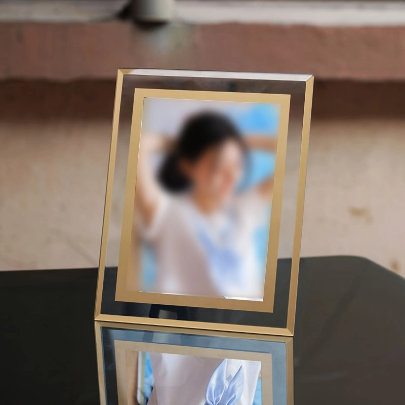 Promotional Contemporary Crystal Glass Picture Frame Rectangular Home &amp; Office Accessory Decoration