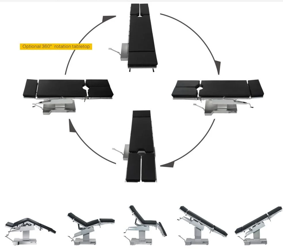 Mt300 Manual Hydraulic Translation Silent Sturdy Carbon Fiber Surgery Table for Hospital