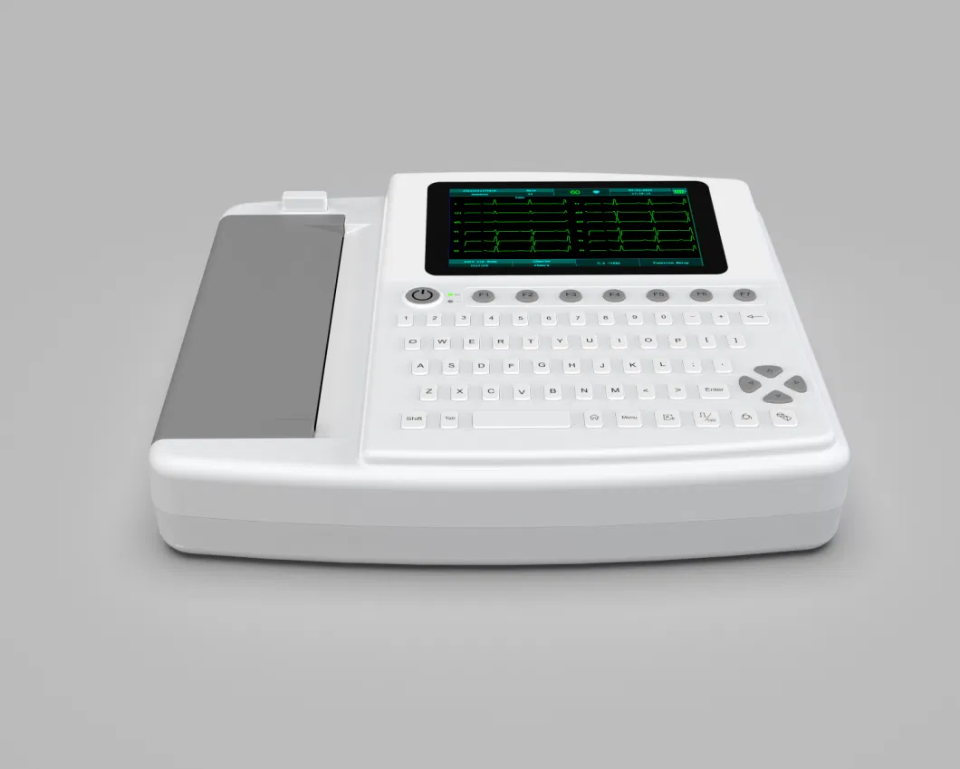 Touch Screen 7 Inch high Resolution 12 Leads ECG Machine