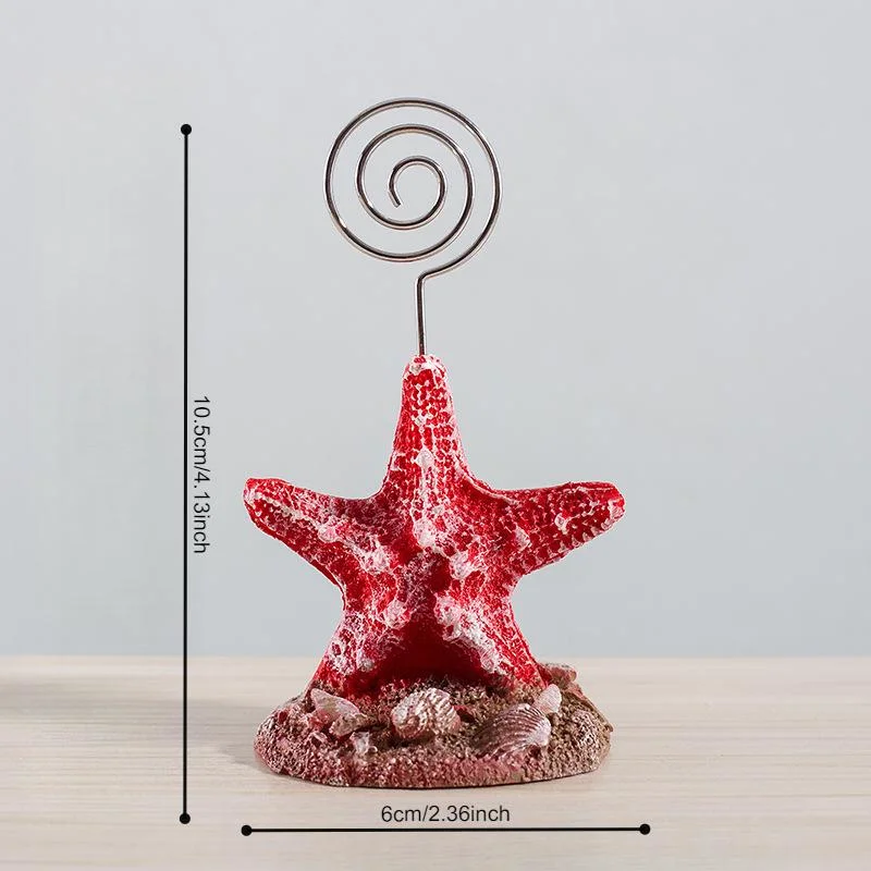 Promotional Nautical Starfish Desk Organizer Office Supplies, Decorative Seaside Memo Holder