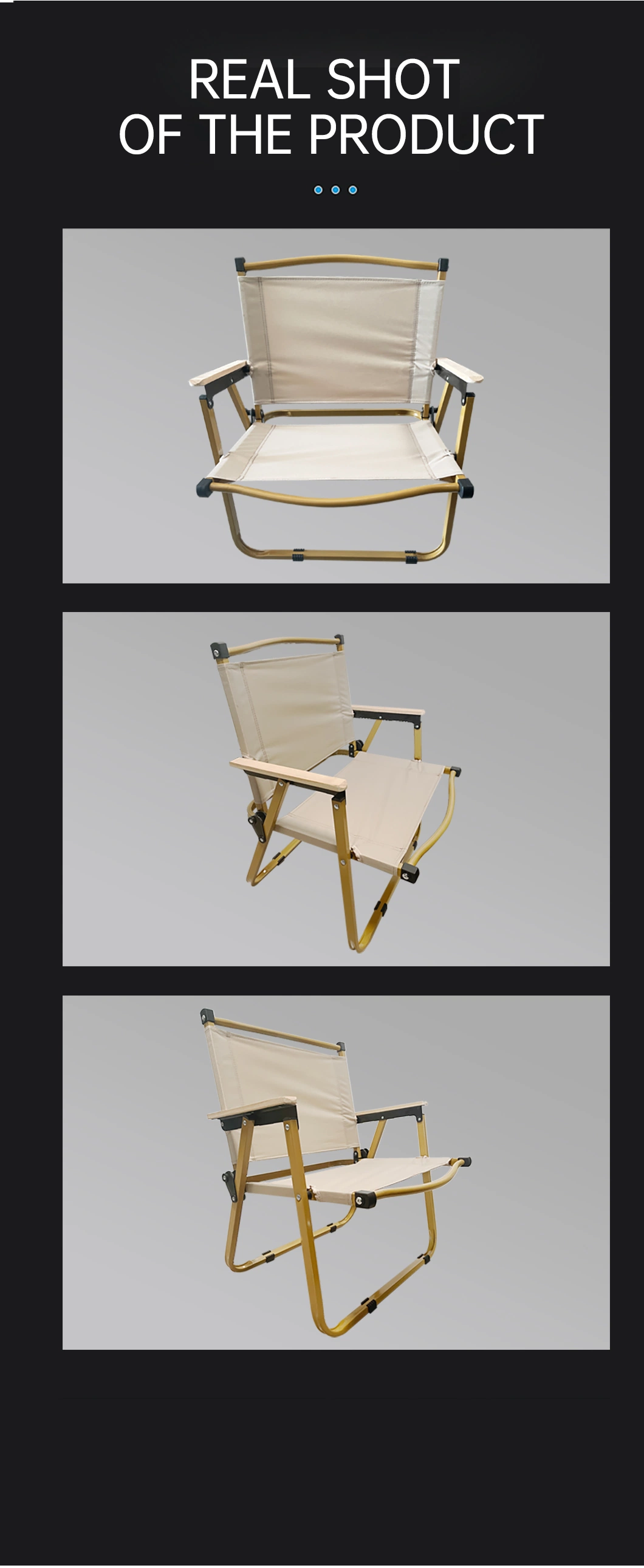 Aluminum Frame Outdoor Multifunction Wooden Beach Fishing Chair