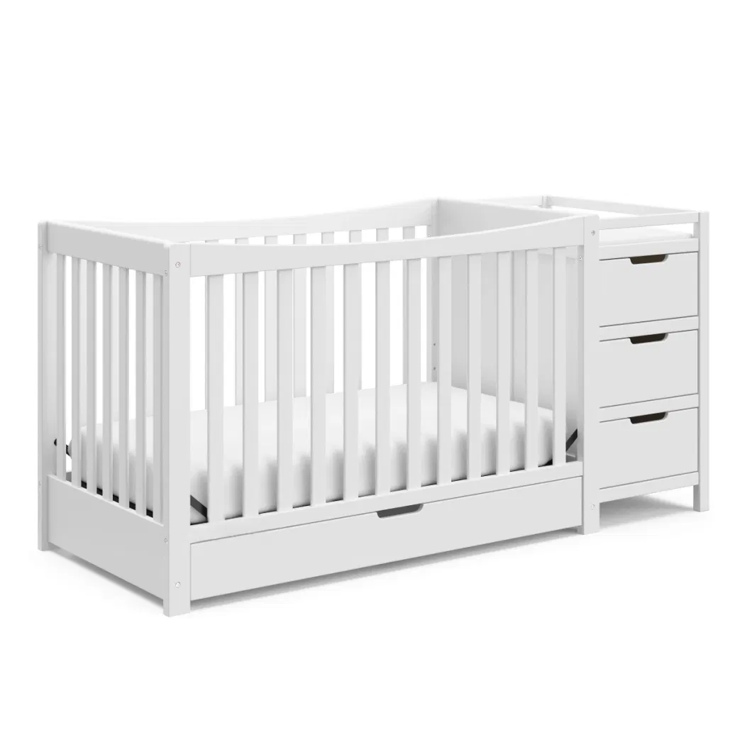 Remi All-in-One Convertible Crib Drawer Attached Changing Table