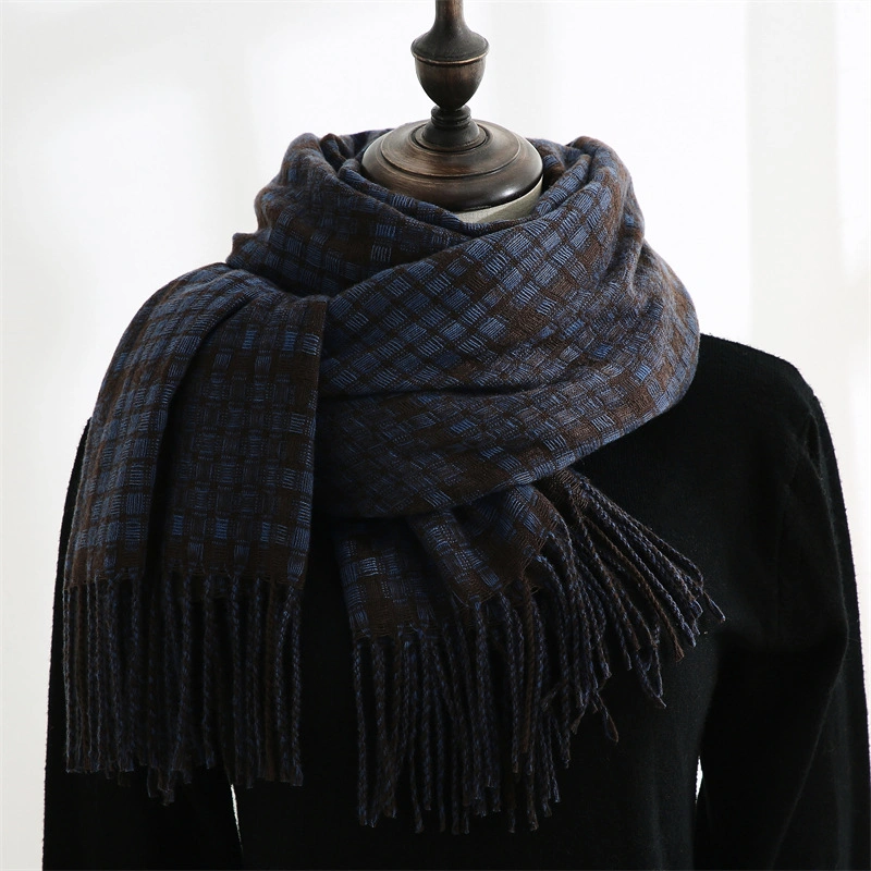 Winter Cashmere Warm Printed Plaid Japanese Lady Scarf