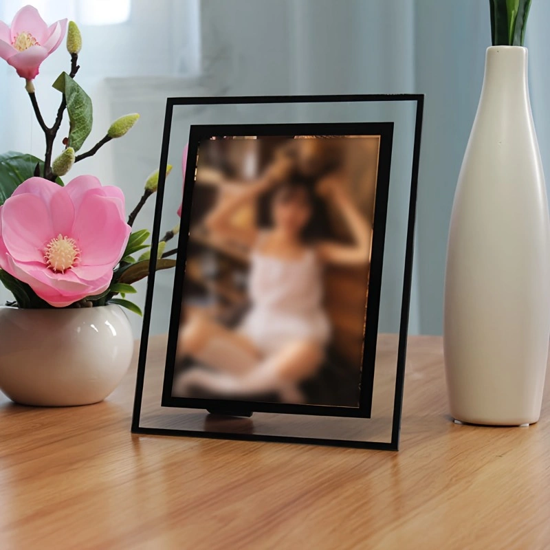 Promotional Contemporary Crystal Glass Picture Frame Rectangular Home &amp; Office Accessory Decoration