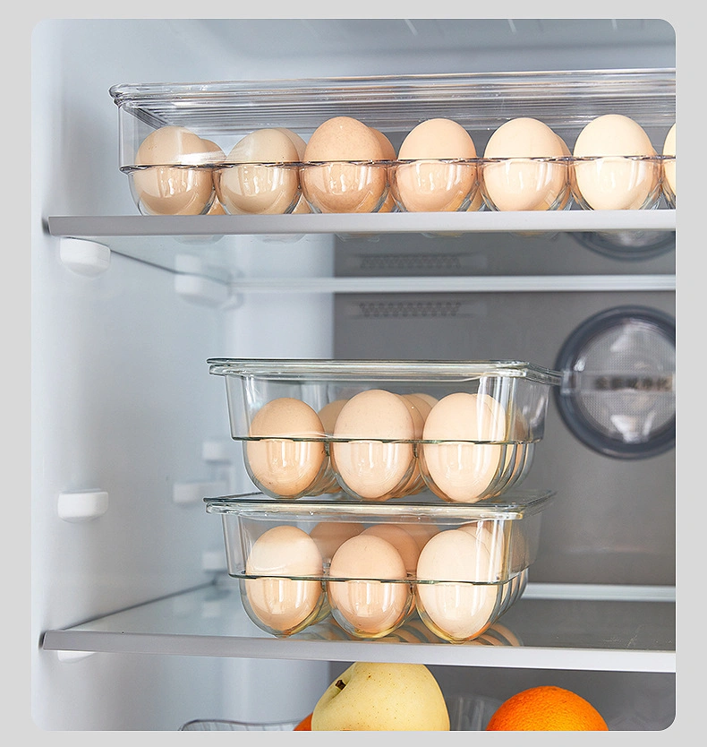 Transparent Multi-Layer Refrigerator Egg Storage Box Plastic Eggcontainer