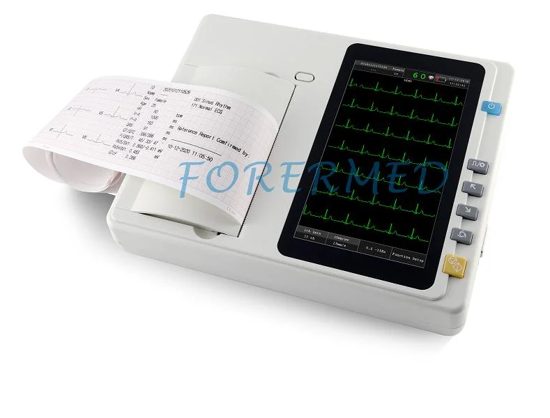 Portable 12-Lead ECG Machine for Professional Usage 3-Channel