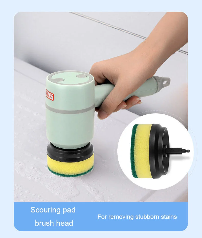 Electric Spin Rechargeable Automatic Cordless Kitchen Rotating Cleaning Brush