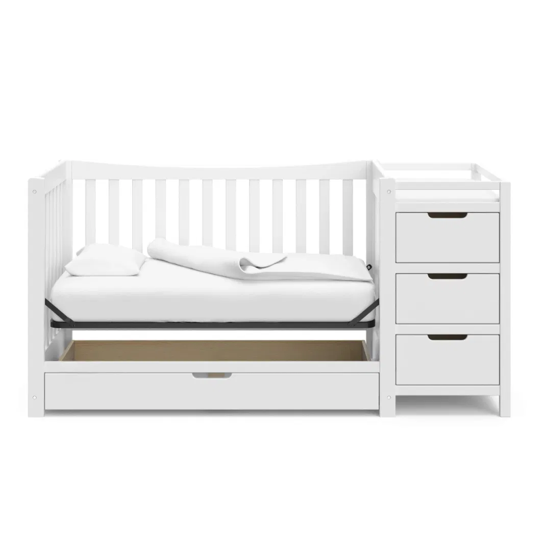 Remi All-in-One Convertible Crib Drawer Attached Changing Table