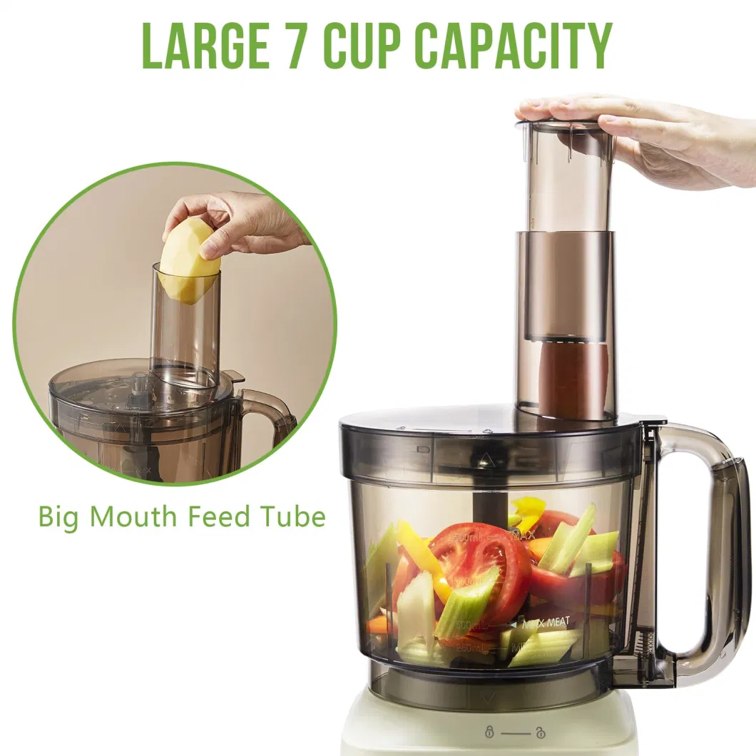 Retro 7 Cup Easy-Clean Bowl Reversible Disc 800W Multifunctional Food Blender