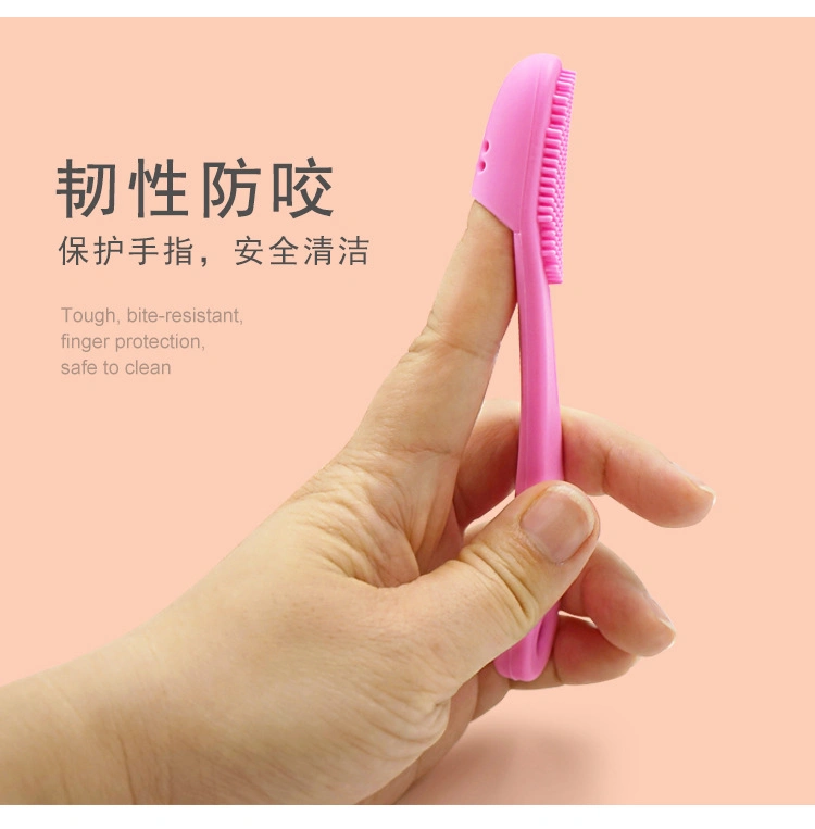 Pet Silicone Toothbrush Cleaning Finger Cot Toothbrush Silicone Dog Toothbrush Cat Toothbrush