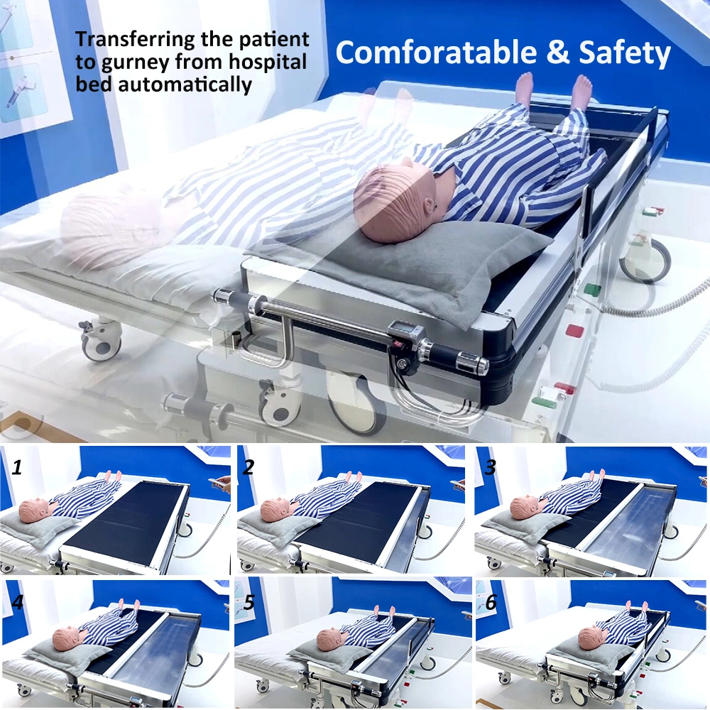 Professional Hospital Emergency Transport Bed Medical Stretcher Patient Transfer Bed