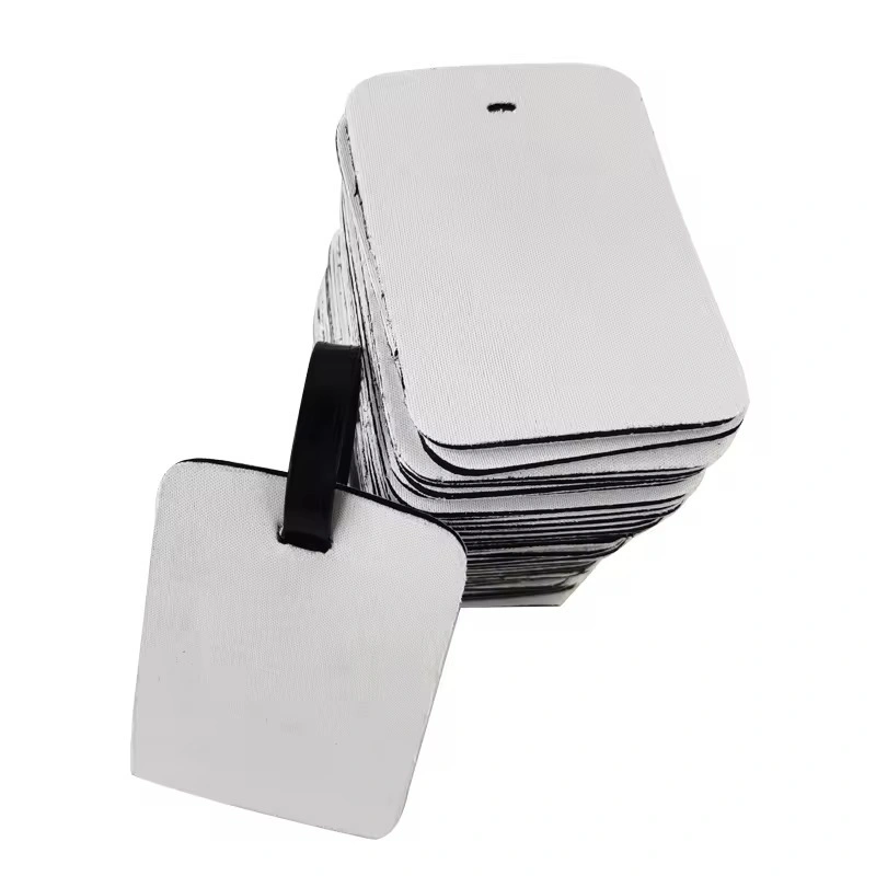 Promotional Ready to Ship Neoprene Sublimation Blanks Luggage Tag Travel Luggage Tags